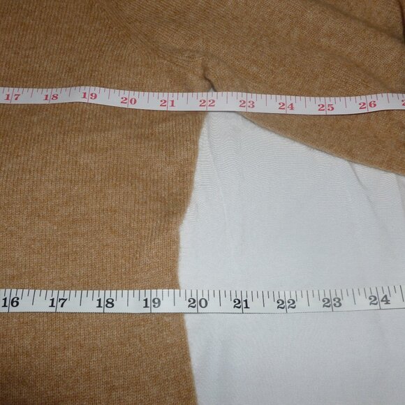 Charter Club Cashmere Long Sleeve V-Neck Sweater XL Warm Praline Heather NWT Tan - Picture 3 of 11